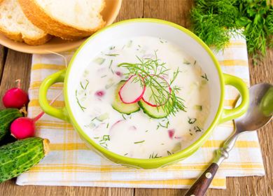 Okroshka sa kefir recipe na may larawan  kung paano gumawa ng masarap