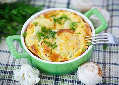 Cauliflower casserole - simple at orihinal na mga recipe