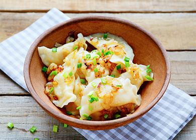 Dumplings na may patatas at bacon