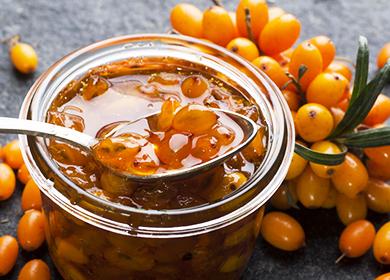 Resulta ng sea buckthorn jam  kung paano magluto ng limang minuto