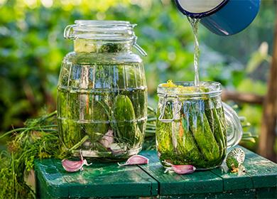 Crispy adobo pipino  paghahanda ng brine bawat 1 litro ng tubig