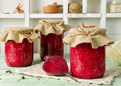 Paghahanda para sa borsch para sa taglamig  kung paano maghanda ng isang dressing kasama ang mga beets at karot