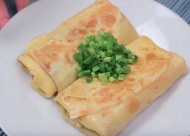 Paano gumawa ng mga masarap na crepes na may ham at keso