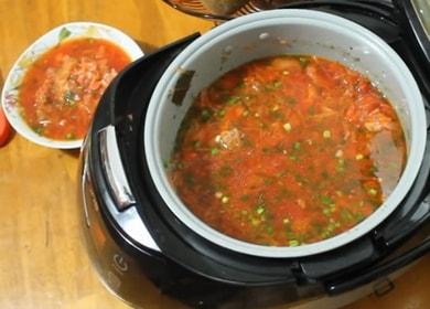 Mga klasikong borsch sa isang mabagal na kusinilya - isang na-optimize na paraan upang magluto