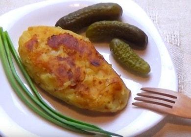 Ang isang masarap na recipe para sa mashed na mga cutlet ng patatas: lutuin ng mga hakbang-hakbang na mga larawan.