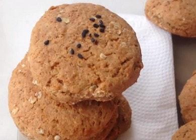 Nagluto kami ng masarap na oatmeal cookies nang walang asukal ayon sa recipe na may mga hakbang sa hakbang na larawan.