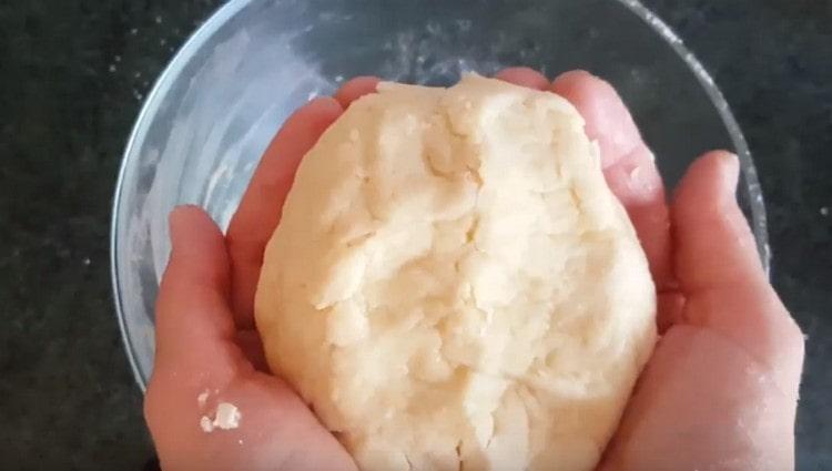 Knead light dough.