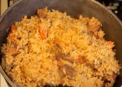 Uzbek baboy pilaf ayon sa isang hakbang-hakbang na recipe na may larawan