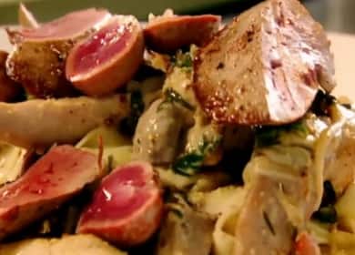 Rabbit fricassee na may sariwang tagliatelle - recipe ng Gordon Ramsay