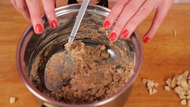 Upang makagawa ng oatmeal cookies na may isang mansanas, ihanda ang kuwarta