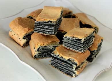 Tatar cake na may mga poppy seed na hakbang-hakbang na recipe na may larawan