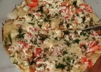 Ang pizza na walang kuwarta: isang hakbang-hakbang na recipe na may mga larawan