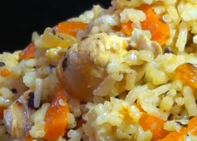 Pilaf na may manok sa isang kawali - isang napaka-simpleng recipe