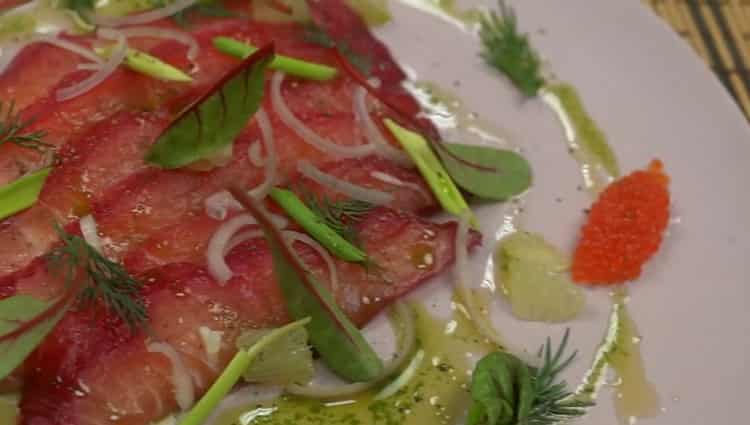 handa na ang salmon carpaccio