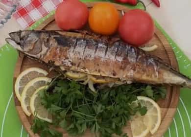 Mackerel sa grill ayon sa isang hakbang-hakbang na recipe na may larawan