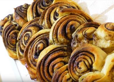 Mga mabangong cinnamon roll: magluto ng mga hakbang-hakbang na mga larawan at video.