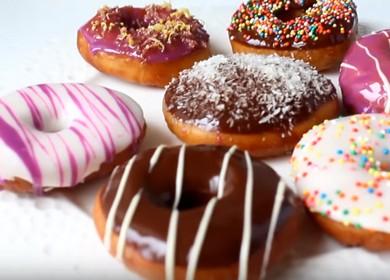 Pagluluto ng masarap na donat donuts: recipe gamit ang mga larawan at video.