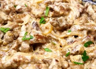 stroganoff ng baka mula sa atay ng baka