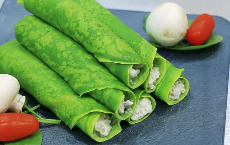 handa na ang mga pancake ng spinach