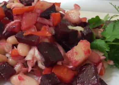 Vinaigrette na may beans hakbang-hakbang na recipe na may larawan