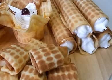 Mga waffles ng gawang bahay: isang recipe ng hakbang-hakbang na may mga larawan