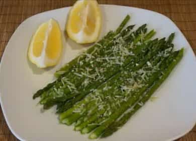 Paano magluto ng berdeng asparagus na inihurnong sa oven na may bawang at parmesan 🍋