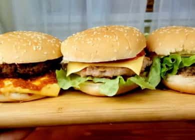 Paano gumawa ng isang hamburger na hakbang-hakbang na recipe gamit ang mga larawan