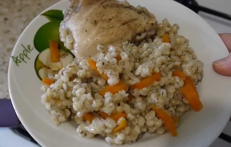 Barley na may manok: isang recipe ng hakbang-hakbang na may mga larawan