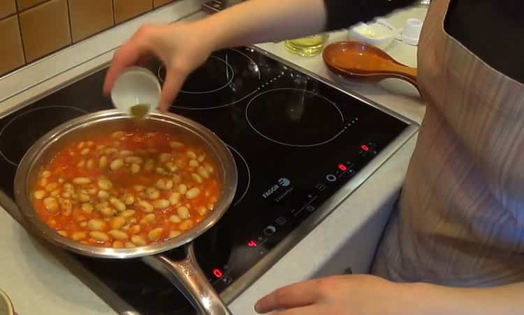 Upang magdagdag ng beans, magdagdag ng pampalasa