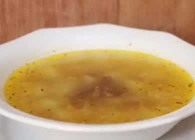 Buckwheat at sopas na patatas ayon sa isang hakbang-hakbang na recipe na may larawan