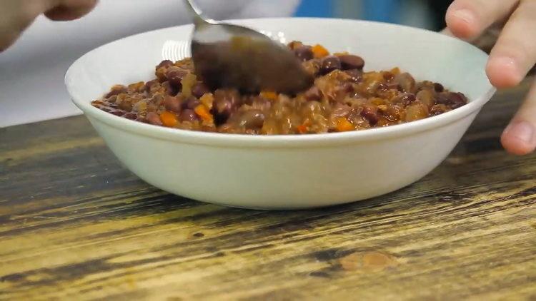 Chile Con Carne hakbang-hakbang na recipe na may larawan